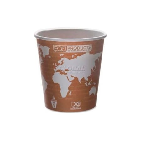 Eco-Products Eco-Products Hot Paper Cups, World Art, 10 Oz. Plant-Based Resin Inner Lining ECOEPBHC10WA